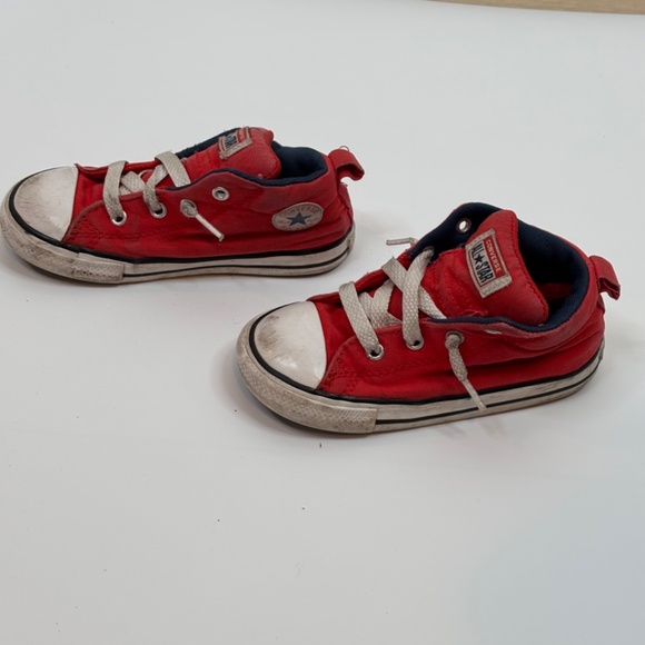 Converse Chuck Taylor All Star High Top Toddler Size 10 Red Pull On Cushion Heel - Picture 2 of 7